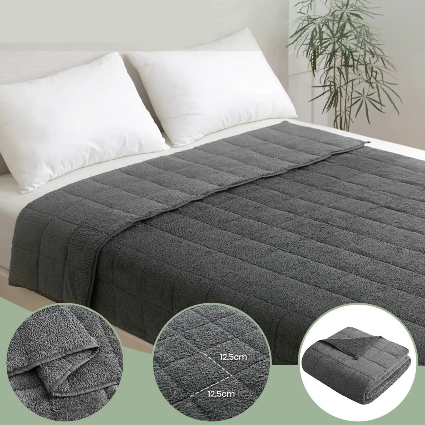 Sleepya - Couverture Pondérée en Polaire Corail