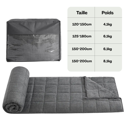 Sleepya - Couverture Pondérée en Polaire Corail