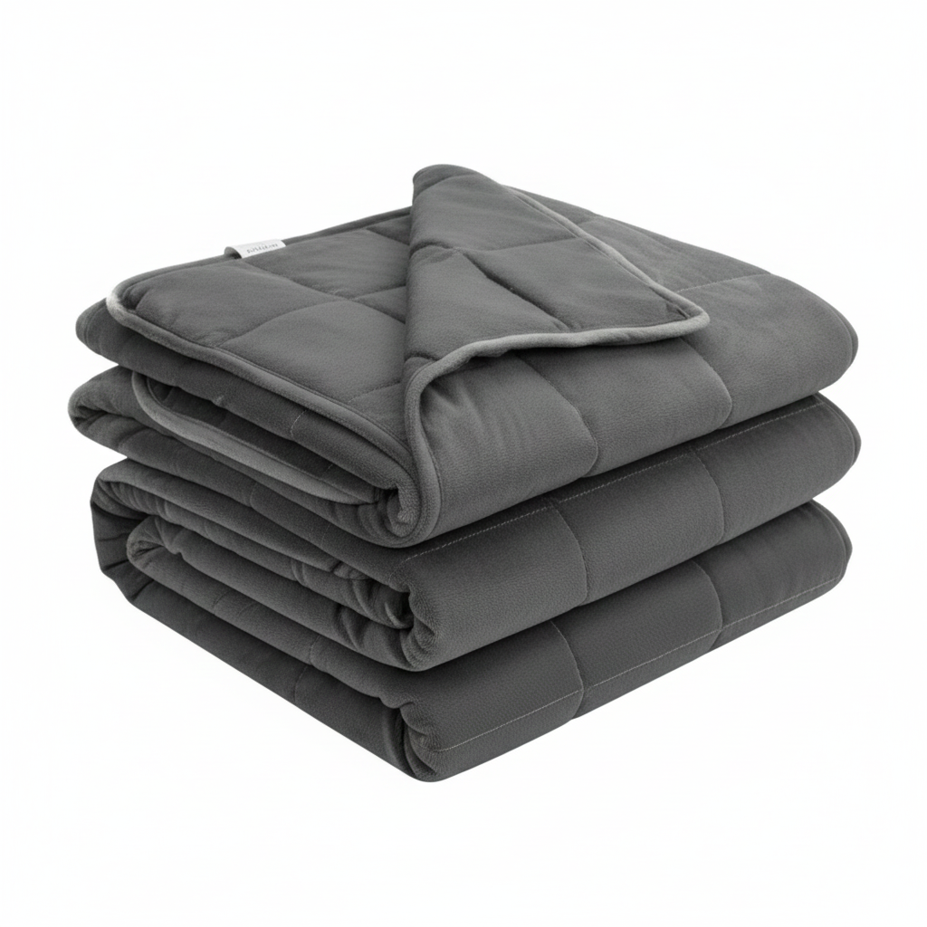 Sleepya - couverture lestée microfibre gris