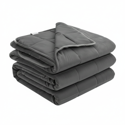 Sleepya - couverture lestée microfibre gris
