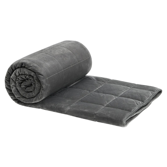 Sleepya - couverture lestée microfibre gris